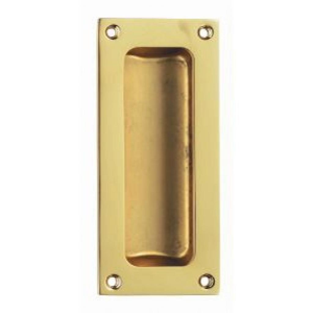 Sliding Door Handle, Flush door handle in brass, chrome or satin chrome