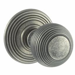Round Reeded Knob in Distressed Silver.jpg