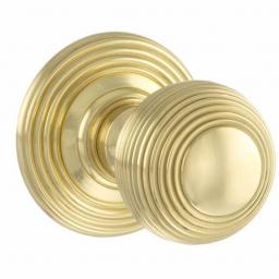 Round Reeded Knob in Polished Brass.jpg