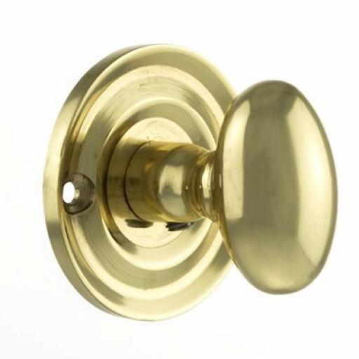 Old English Solid Brass Oval WC Turn and Release Polished Brass