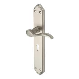 Heritage Brass Door Handle for Bathroom Verona Design Satin Nickel.jpg