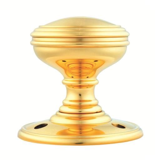Delamain Plain Knob in Polished Brass