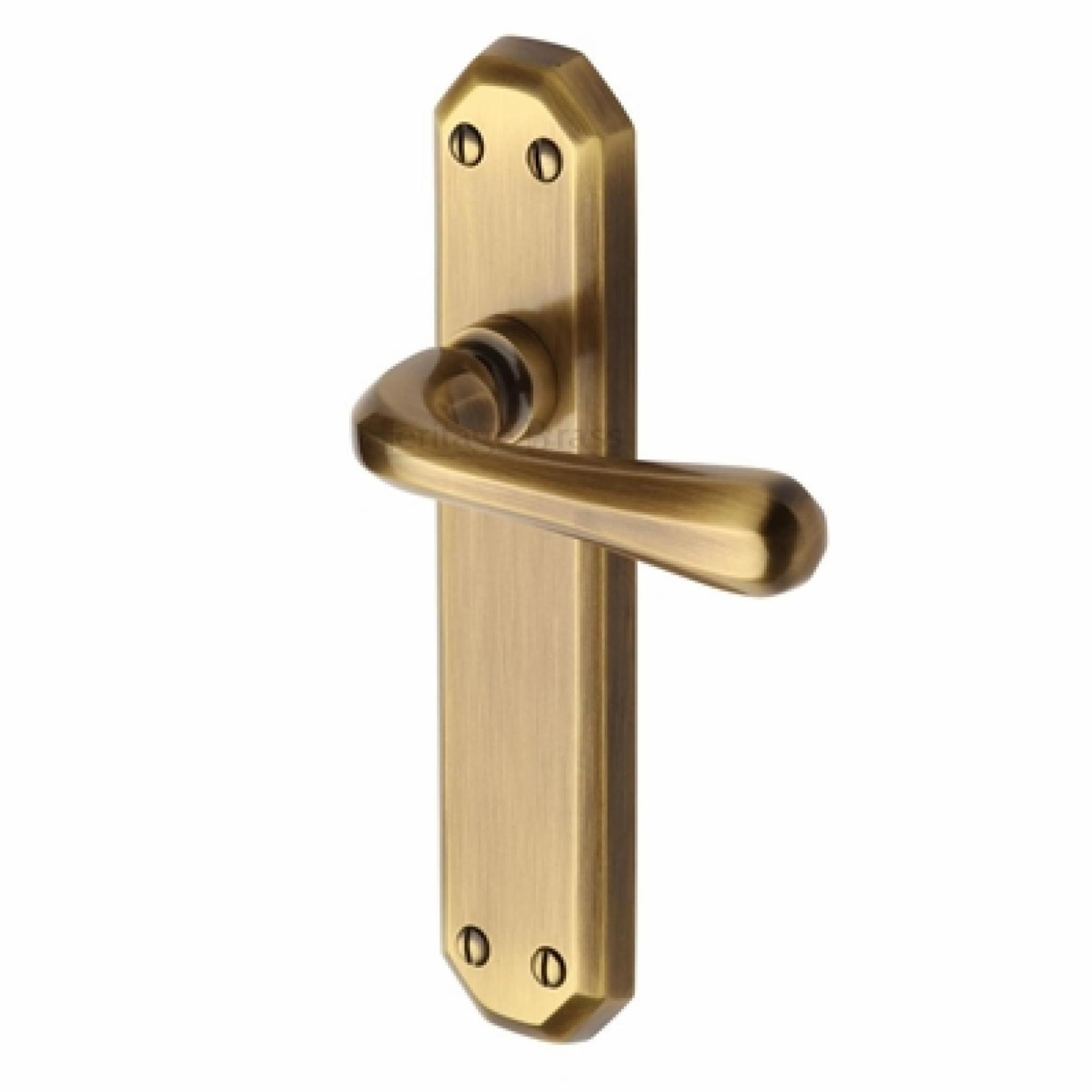 Heritage Brass Door Handle Charlbury Antique