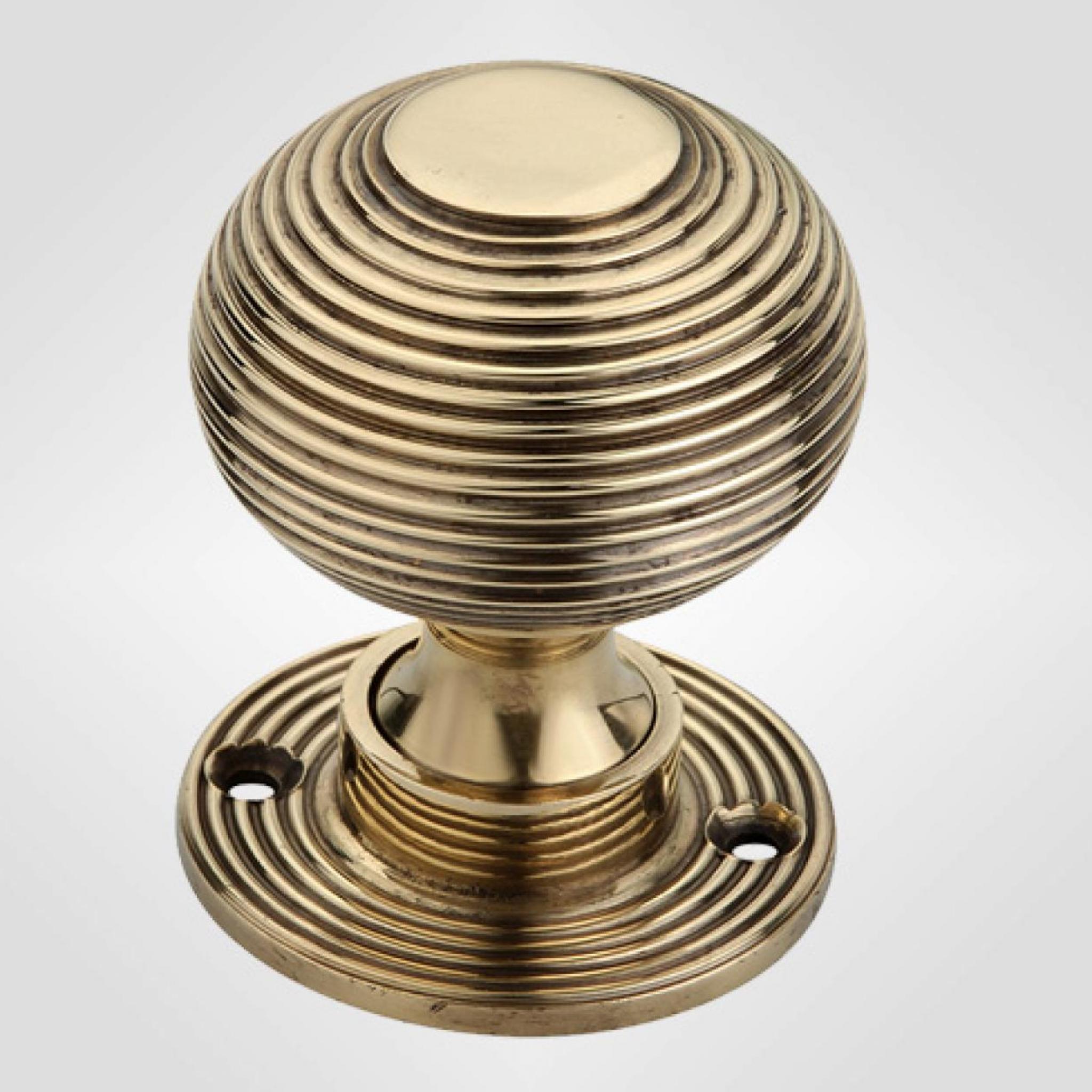 Beehive Knob in Antique Brass