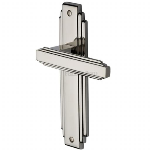 Heritage Brass Door Handle Lever Latch Astoria Design Polished Nickel finish.jpg