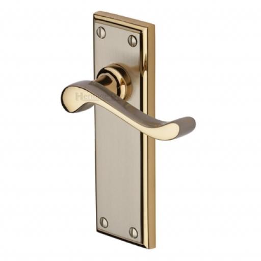 Heritage Brass Door Handle Lever Latch Edwardian Design Jupiter finish.jpg
