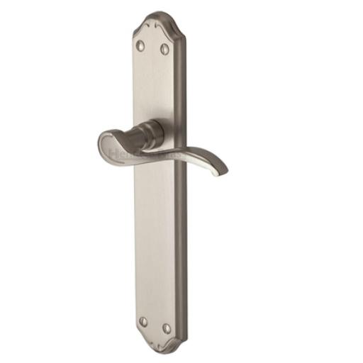 Heritage Brass Door Handle Lever Latch Verona Design Satin Nickel finish.jpg
