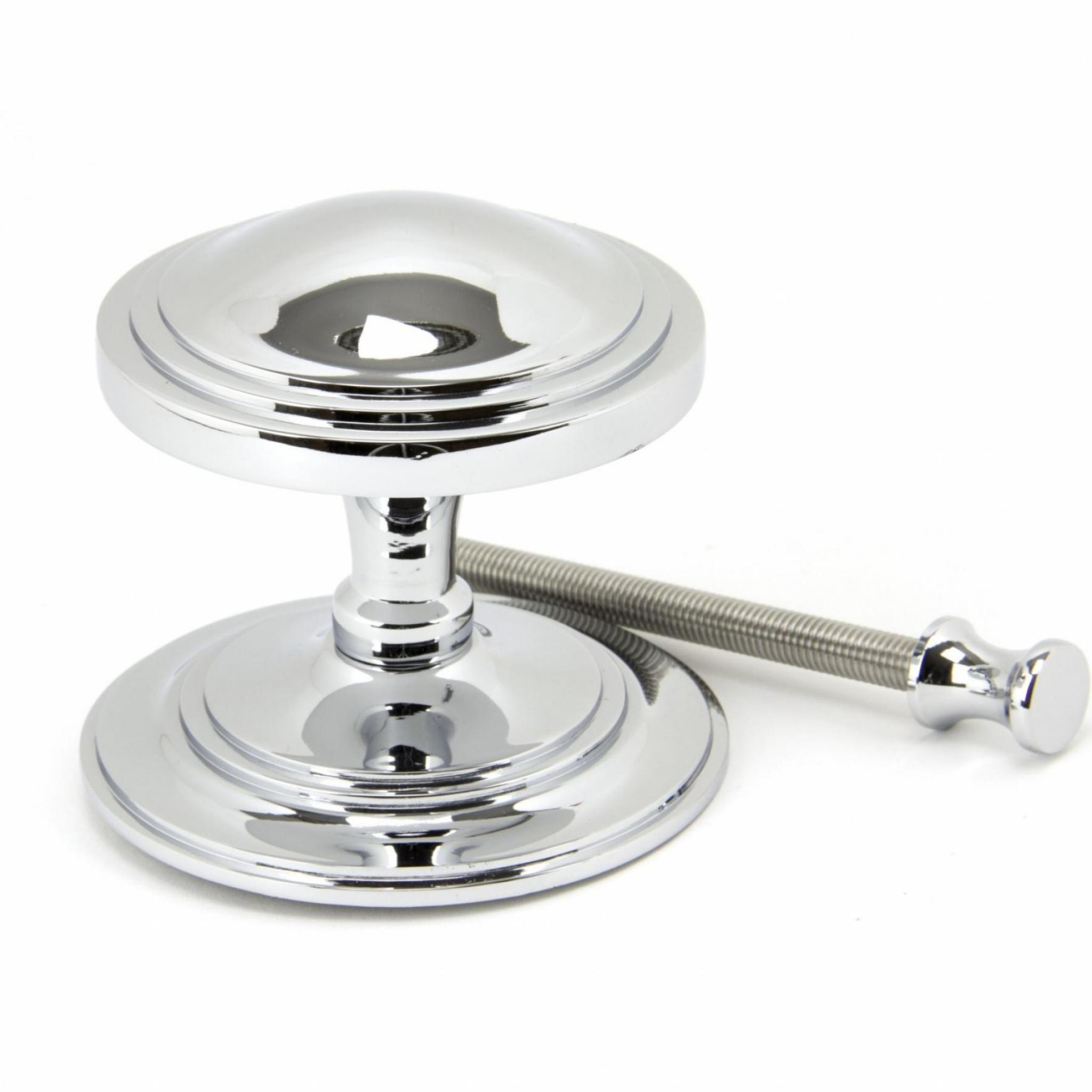 Polished Chrome Art Deco Centre Door Knob