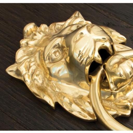 Lion's Head Door Knocker Polished Brass 4.jpg