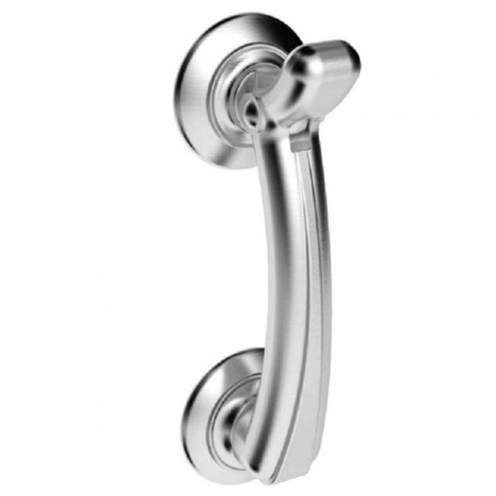 Door Knocker On Rose Satin Chrome