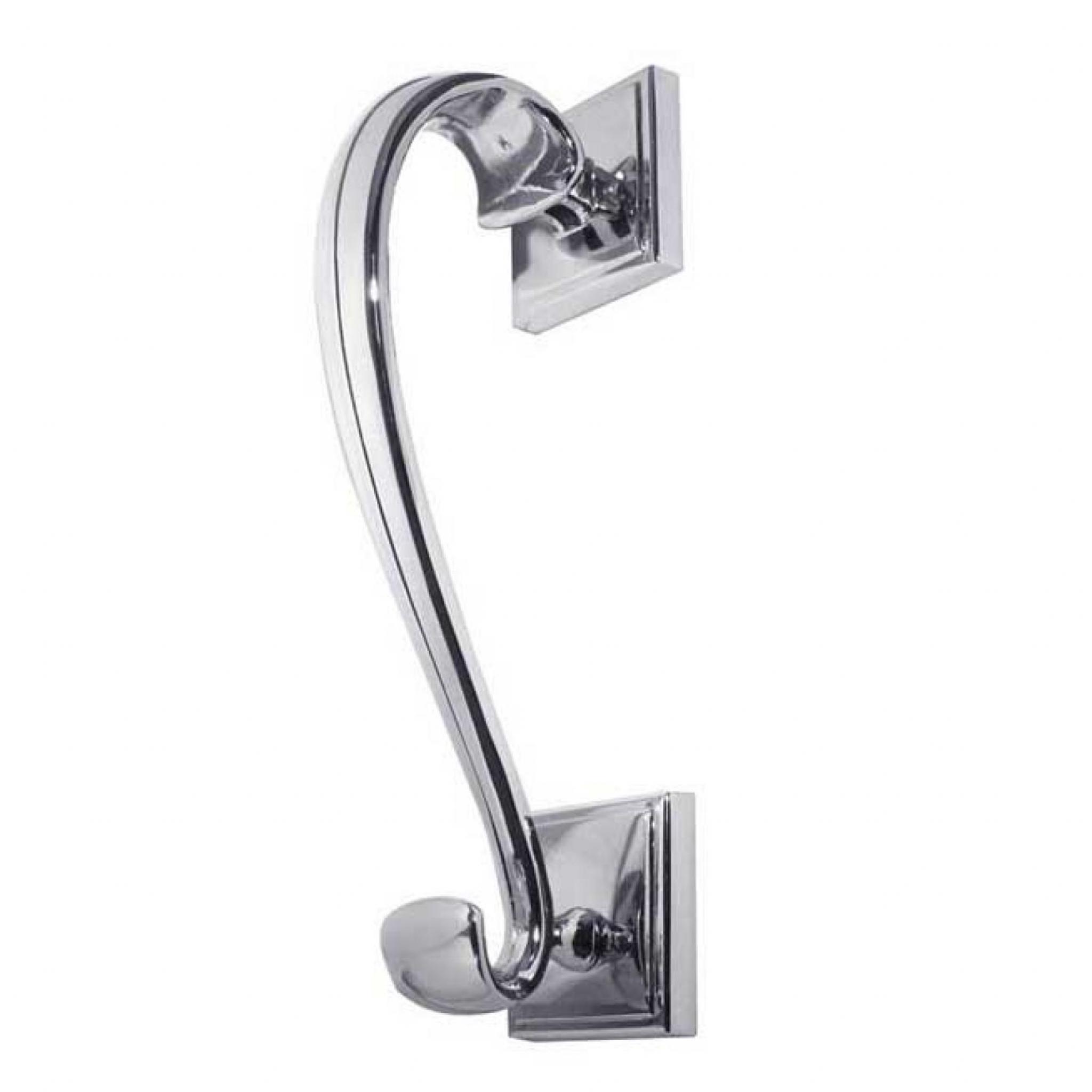 Sloane Door Knocker On Square Rose Polished Chrome