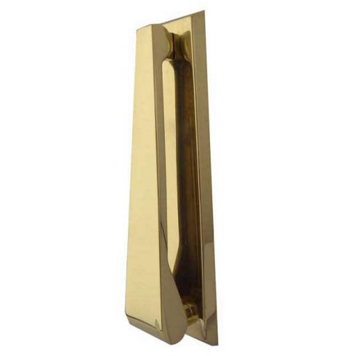 Contemporary Door Knocker Polished Brass