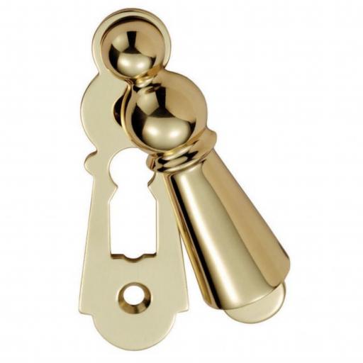 Large Covered Escutcheon Polished Brass