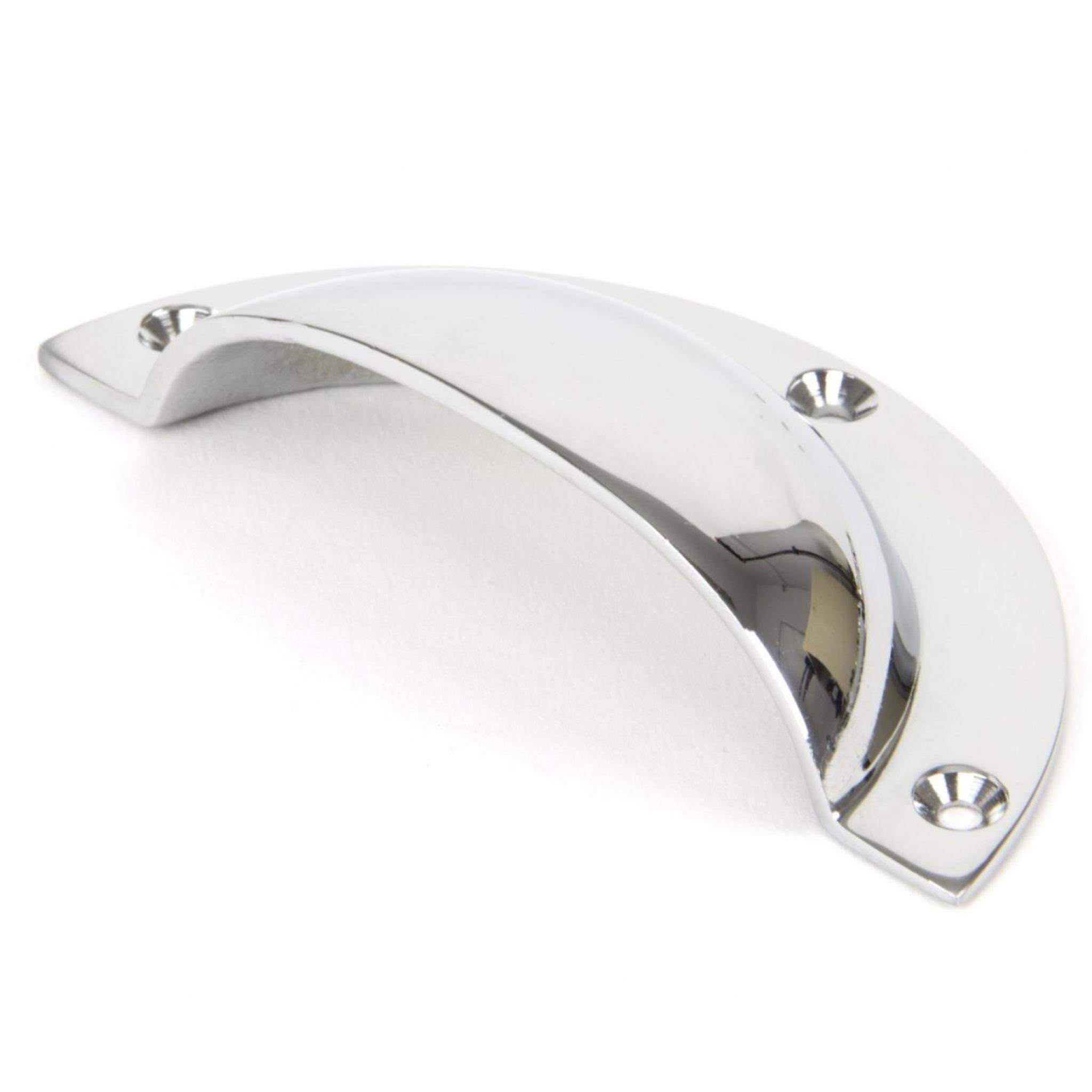 Polished Chrome 4" Plain Cup Handle
