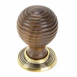 Rosewood & Aged Brass Beehive Cabinet Knob Large.jpg