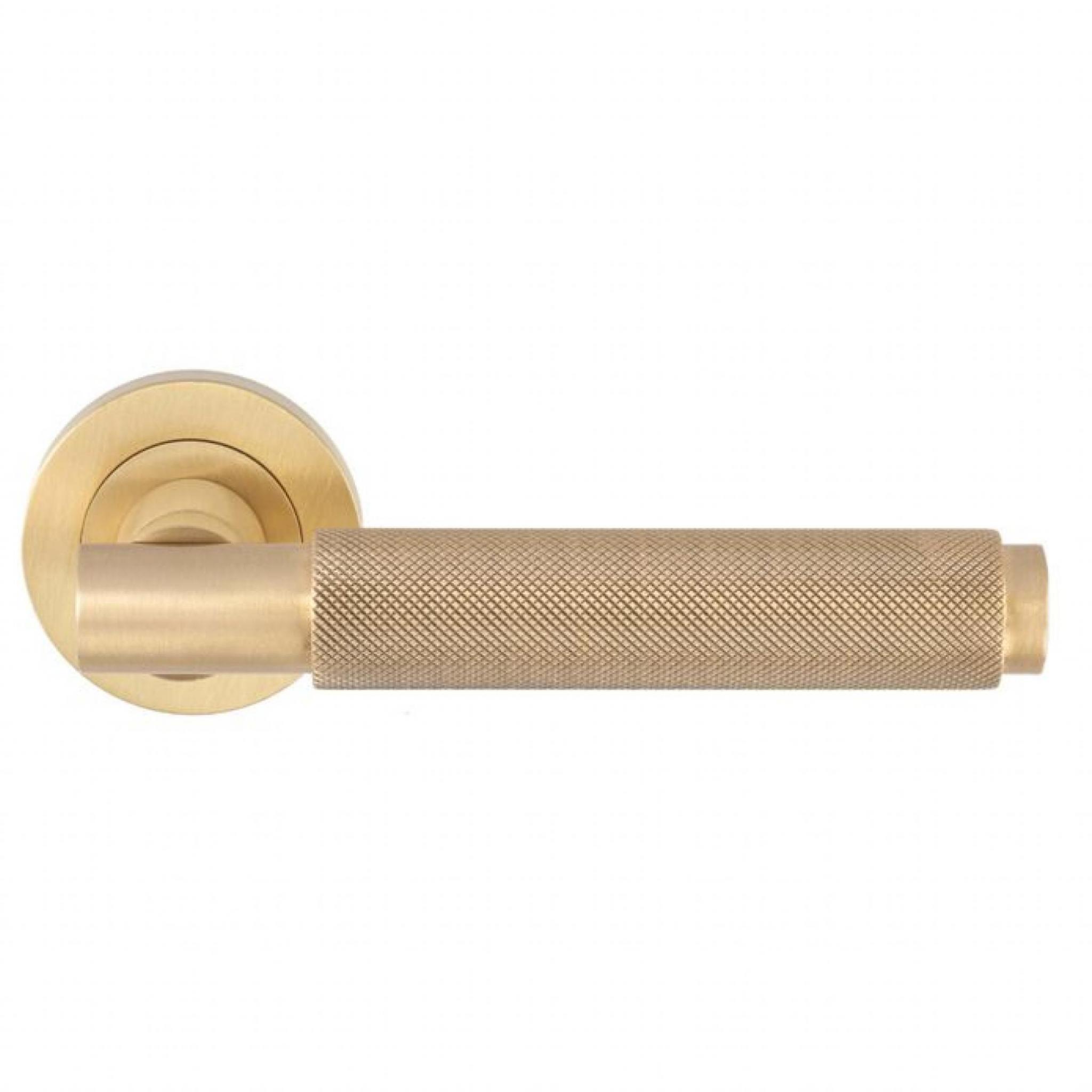 Varese Lever on Rose Satin Brass