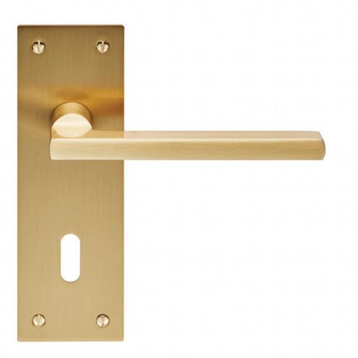 Trentino - Lever on Backplate - Satin Brass