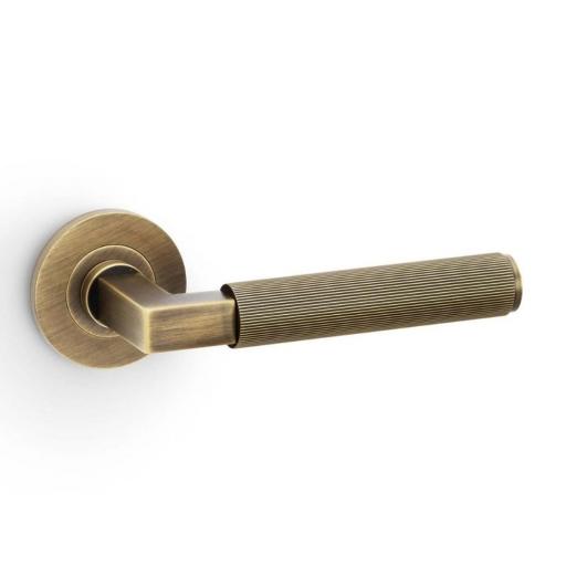 Alexander and Wilks Hurricane Reeded Lever on Round Rose