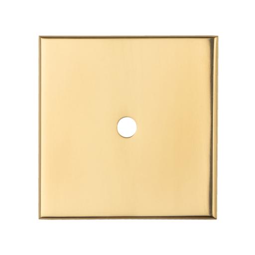 Carlisle Brass Square Cupboard knob Backplate - Polished Brass