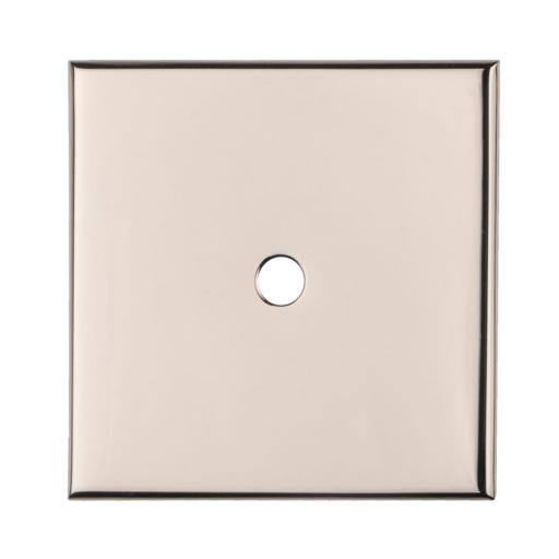 Carlisle Brass Square Cupboard knob Backplate - Polished Nickel