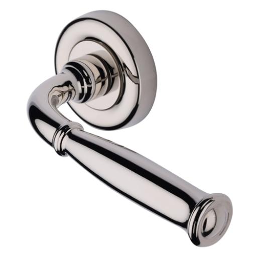 Lincoln Lever on Round Rose Polished Nickel